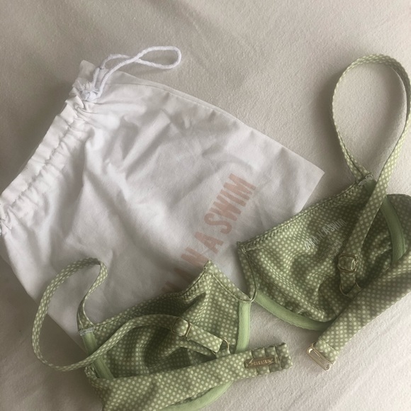 SOLD. LAHANA green polka dot bikini set ✨ - Picture 3 of 6